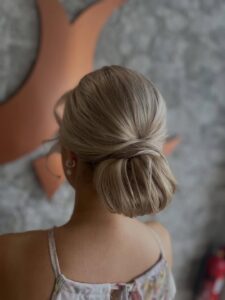 Simple updo for the festive season at Natural Hair Company in Lisburn