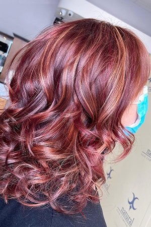 red-highlights at Natural Hair & Beauty Salon in County Antrim